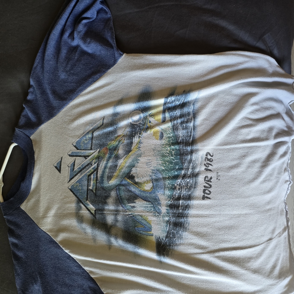 Men's Blue and Gray Graphic Shirt